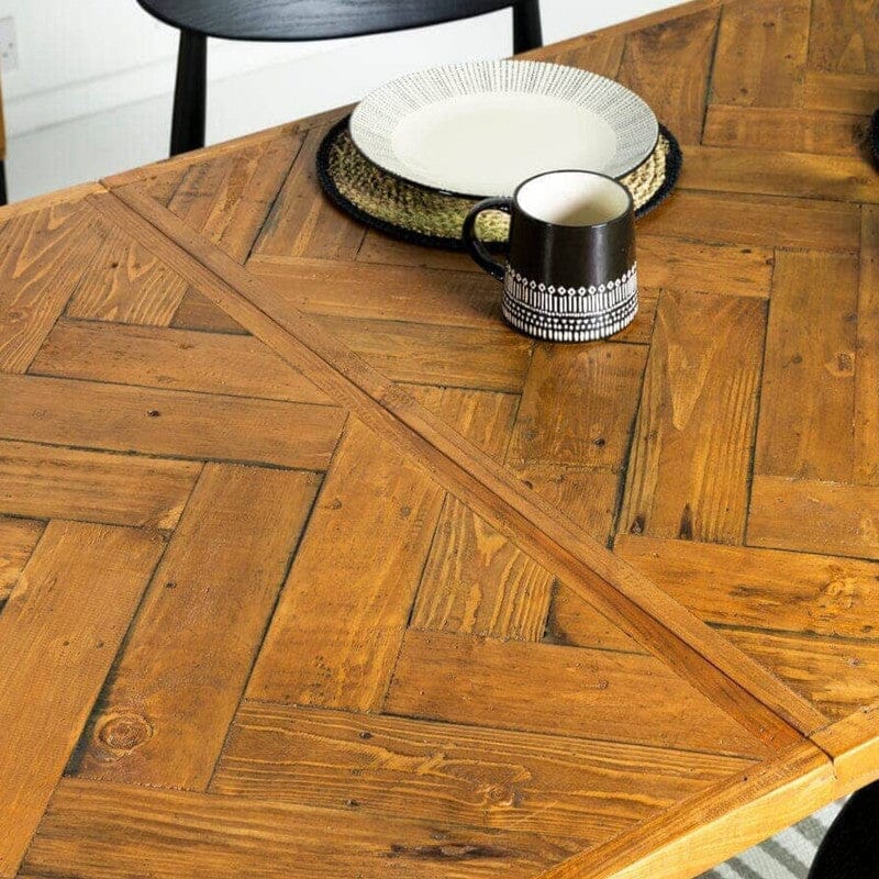 Tulsa Cross Leg Extendable Dining Table (140cm - 180cm) & Dining Bench Package Deal Tulsa 