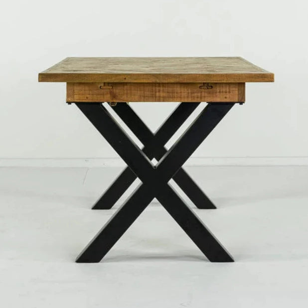 Tulsa Cross Leg Extendable Dining Table (140cm - 180cm) Extendable Dining Table Tulsa 