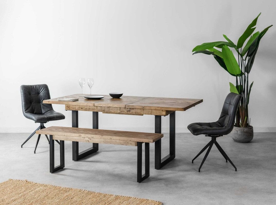 Tulsa Extendable Dining Table (140cm - 180cm) & Bench Package Deal Package Deal Tulsa 