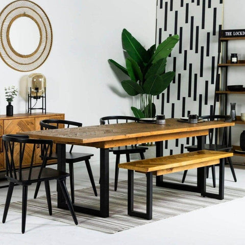 Tulsa Extendable Dining Table (180cm - 240cm) & Dining Bench