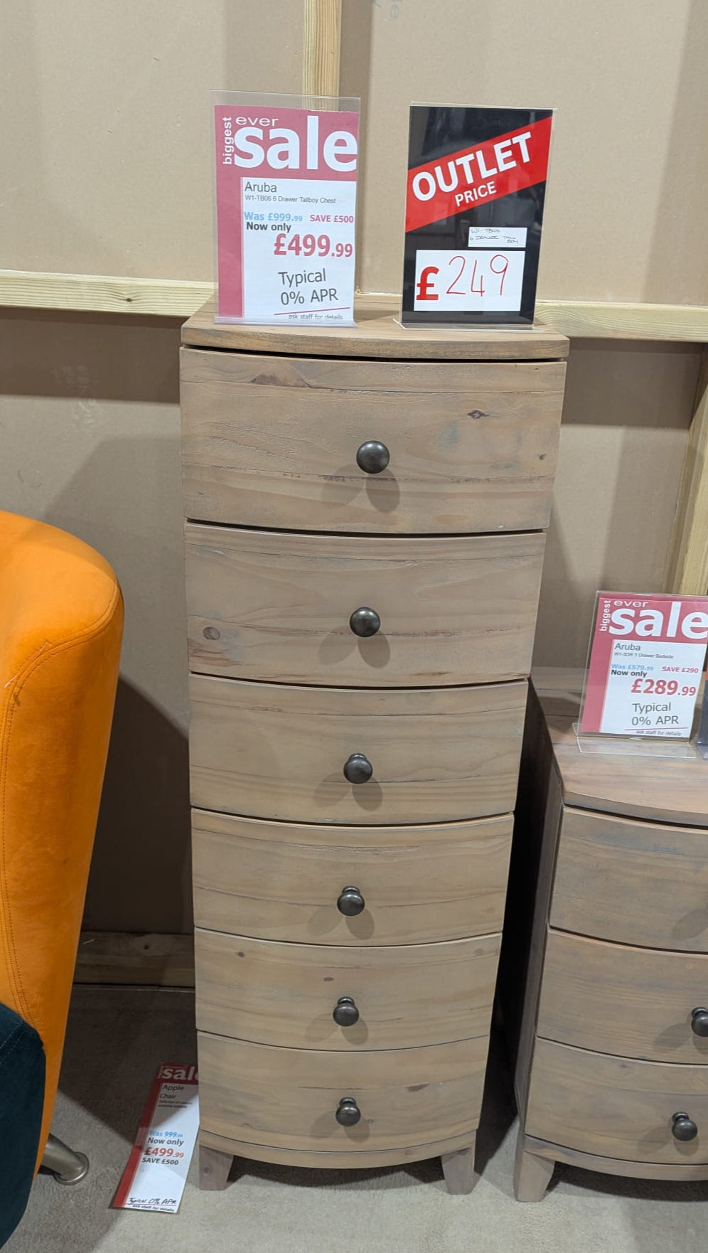 Aruba 6 Drawer Tallboy (Clearance)
