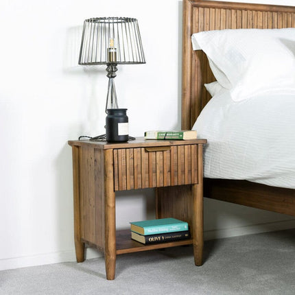 Cairo 1 Drawer Bedside Table