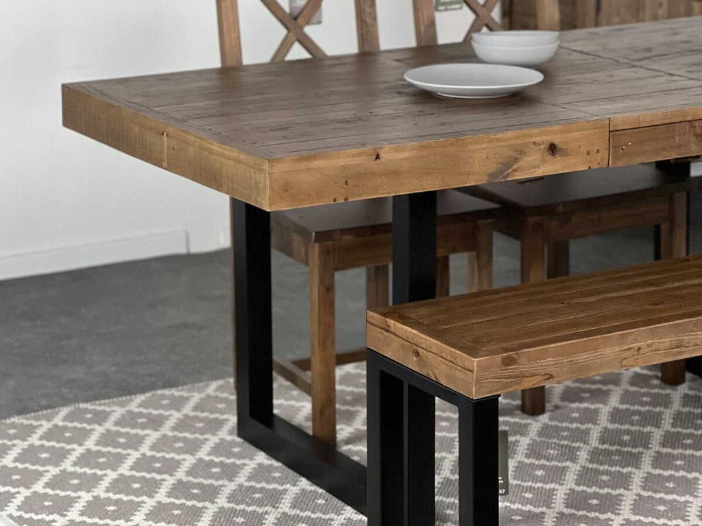 Brooklyn Extendable Dining Table (140cm - 180cm) & Tan Cromwell Dining Chair Set Package Deal Package Deal FW Homestores 