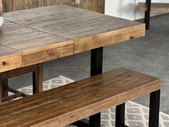 Brooklyn Extendable Dining Table (140cm - 180cm) & Tan Cromwell Dining Chair Set Package Deal Package Deal FW Homestores 