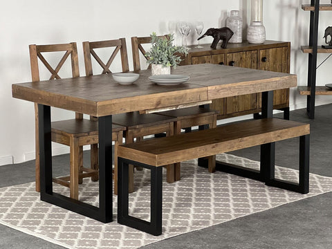 Brooklyn Extendable Dining Table (180cm - 240cm) & Brooklyn Dining Bench Package Deal