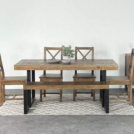 Brooklyn Fixed Top Dining Table & Dining Bench Package Deal Package Deal FW Homestores 
