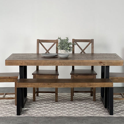 Brooklyn Fixed Top Dining Table & Dining Bench Package Deal Package Deal FW Homestores 