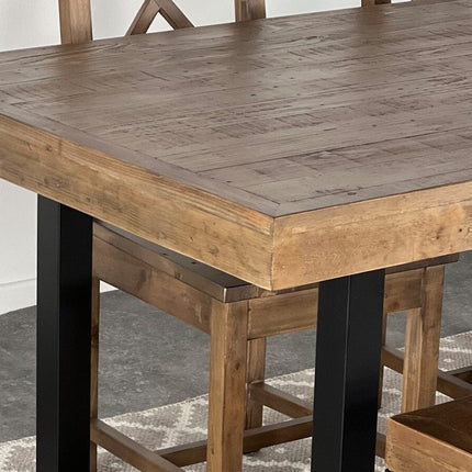 Brooklyn Fixed Top Dining Table & Grey Cromwell Dining Chair Set Package Deal Package Deal FW Homestores 
