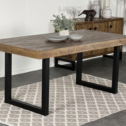 Brooklyn Fixed Top Dining Table & Grey Cromwell Dining Chair Set Package Deal Package Deal FW Homestores 