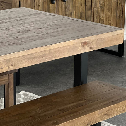 Brooklyn Fixed Top Dining Table & Grey Cromwell Dining Chair Set Package Deal Package Deal FW Homestores 