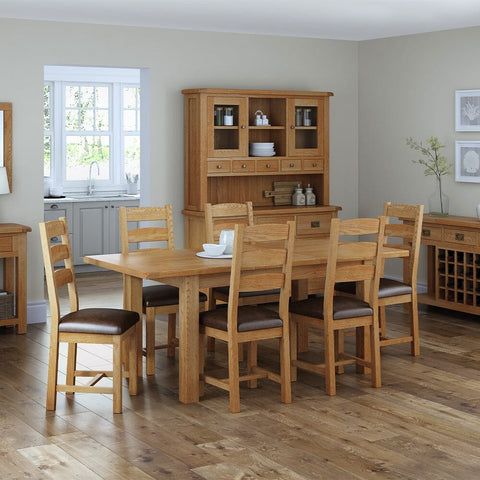 Cheltenham Oak Compact Extendable Dining Table