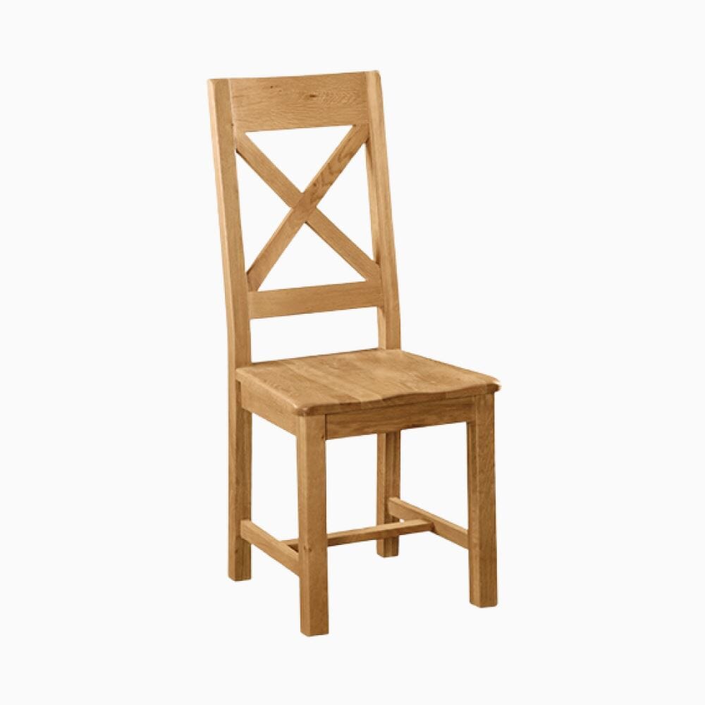 Cheltenham Plain Wood Cross Back Dining Chair Set Of 2 Dining Chair Cheltenham 