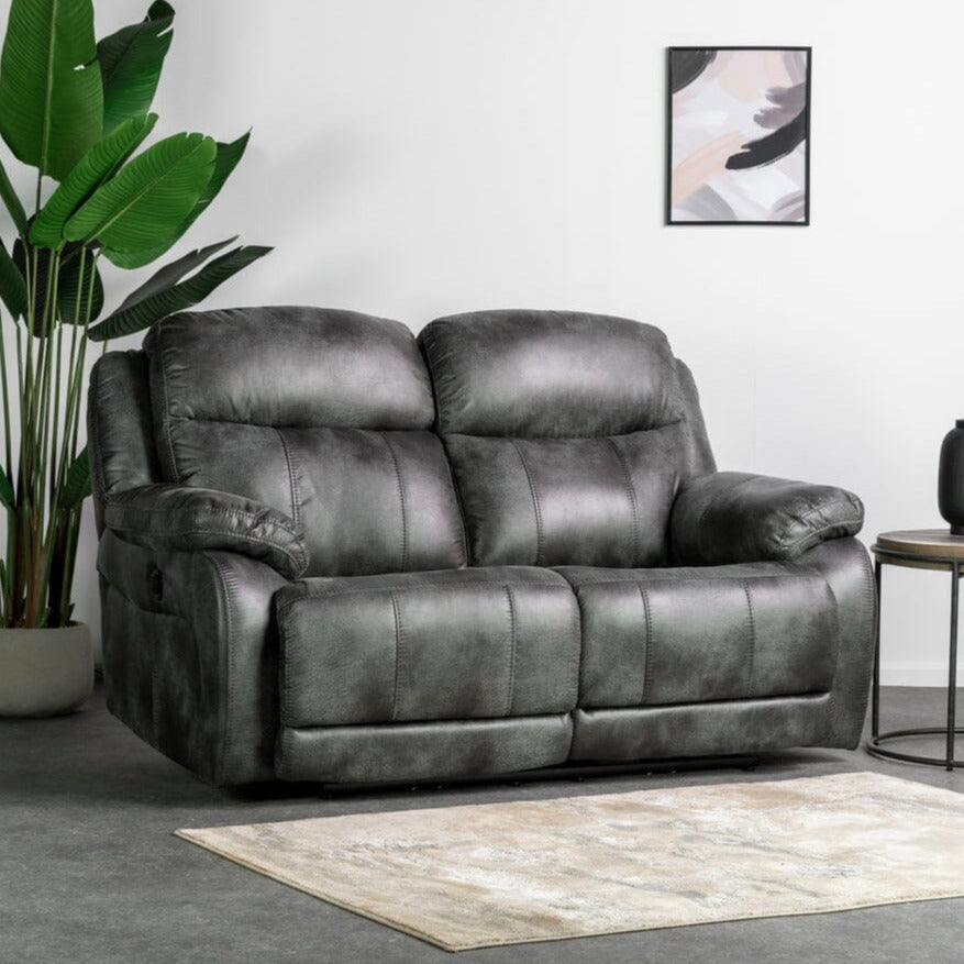 2 seater leather store electric recliner sofa