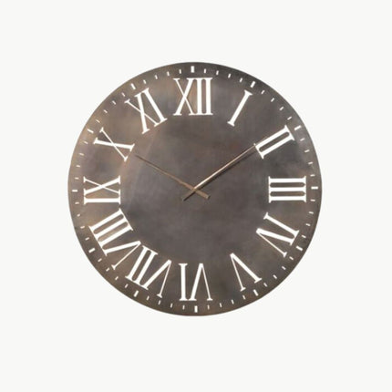 Large Roman Numerals Clock Wall Clock Black & Copper 