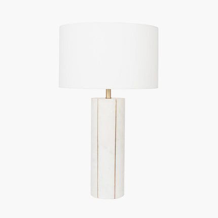 Marble and Gold Metal Tall Table Lamp Furniture FWHomestores 