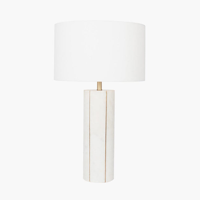 Marble and Gold Metal Tall Table Lamp Furniture FWHomestores 