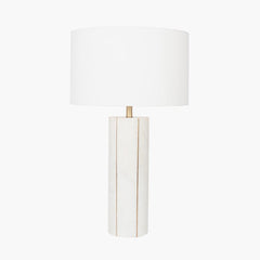 Marble and Gold Metal Tall Table Lamp Furniture FWHomestores 