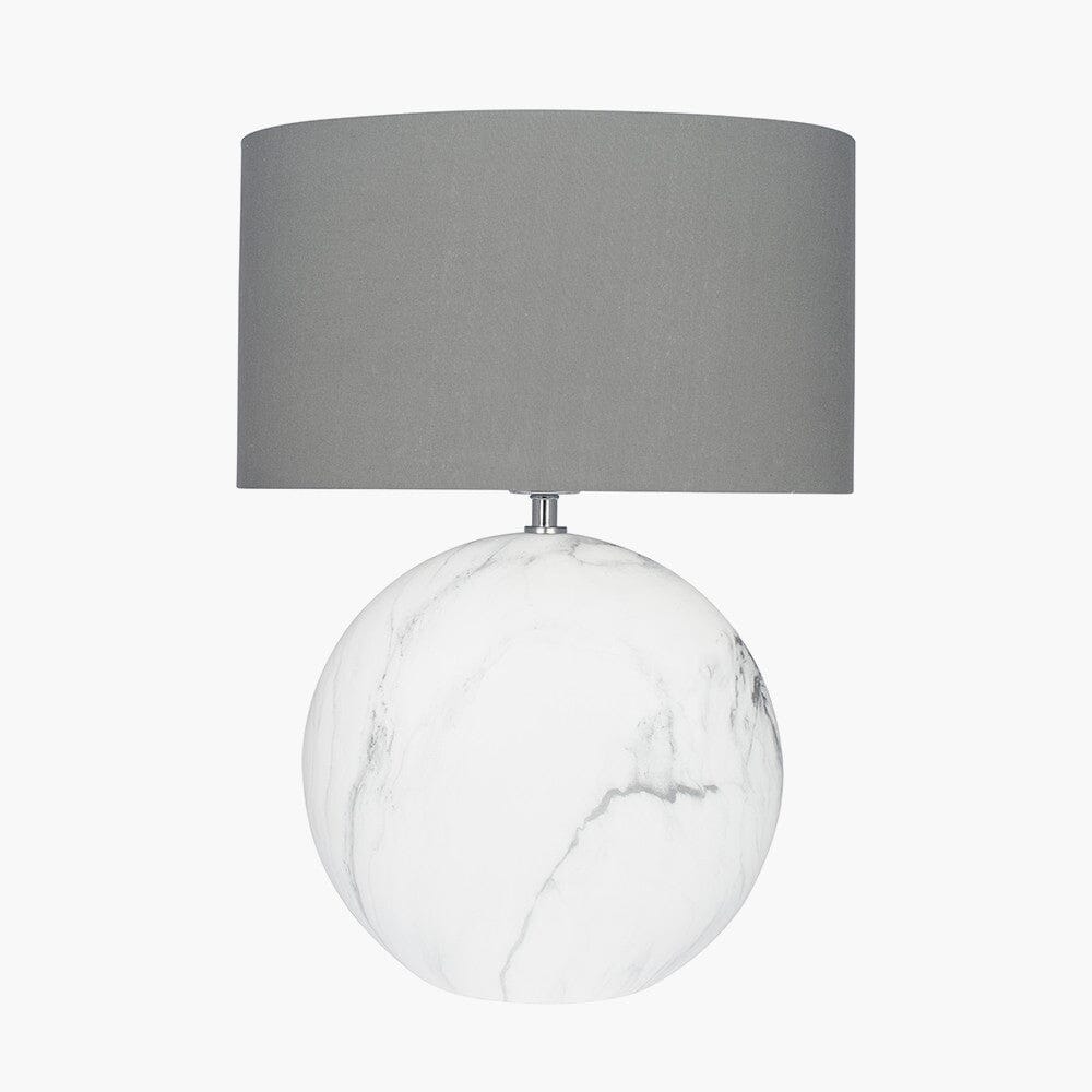 Marble Effect Ceramic Table Lamp Table Lamp Black & Copper 