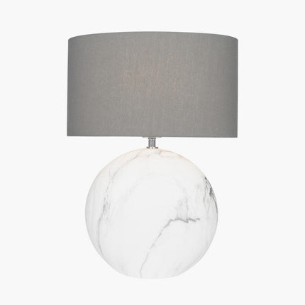 Marble Effect Ceramic Table Lamp Table Lamp Black & Copper 