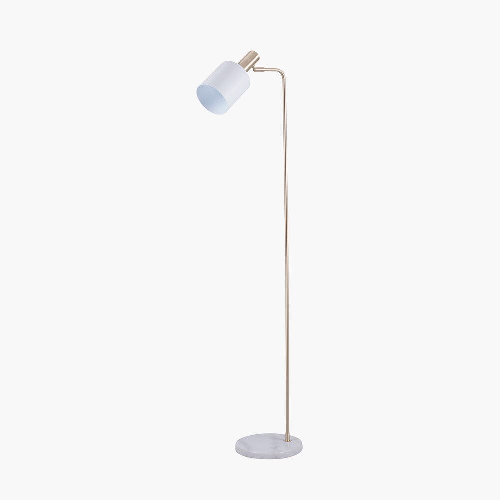 Marble Footed White & Gold Floor Lamp Floor Lamp Black & Copper 