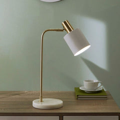 Marble Footed White & Gold Table Lamp Table Lamp Black & Copper 