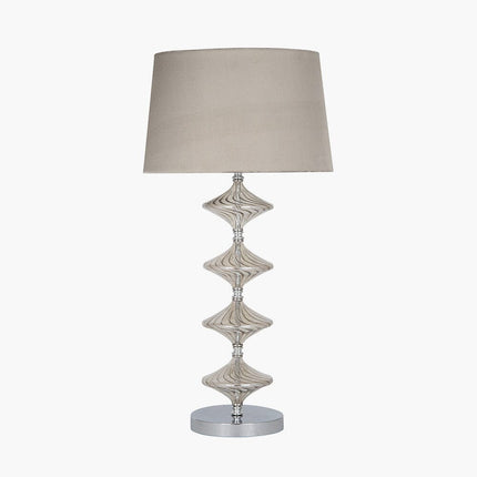Metal and Lustre Glass Table Lamp Lamp Table Black & Copper 