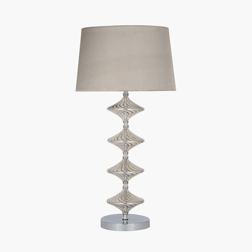 Metal and Lustre Glass Table Lamp Lamp Table Black & Copper 