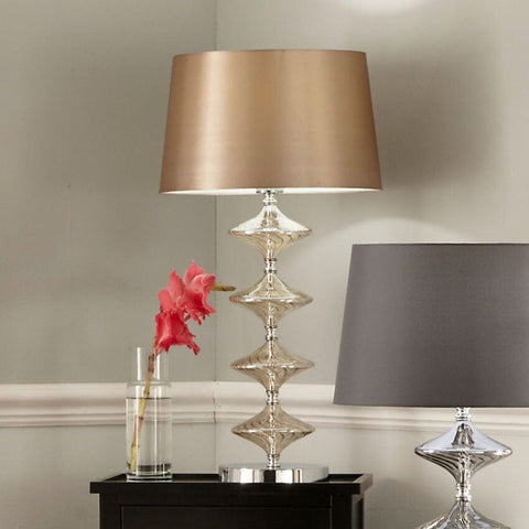 Metal and Lustre Glass Table Lamp