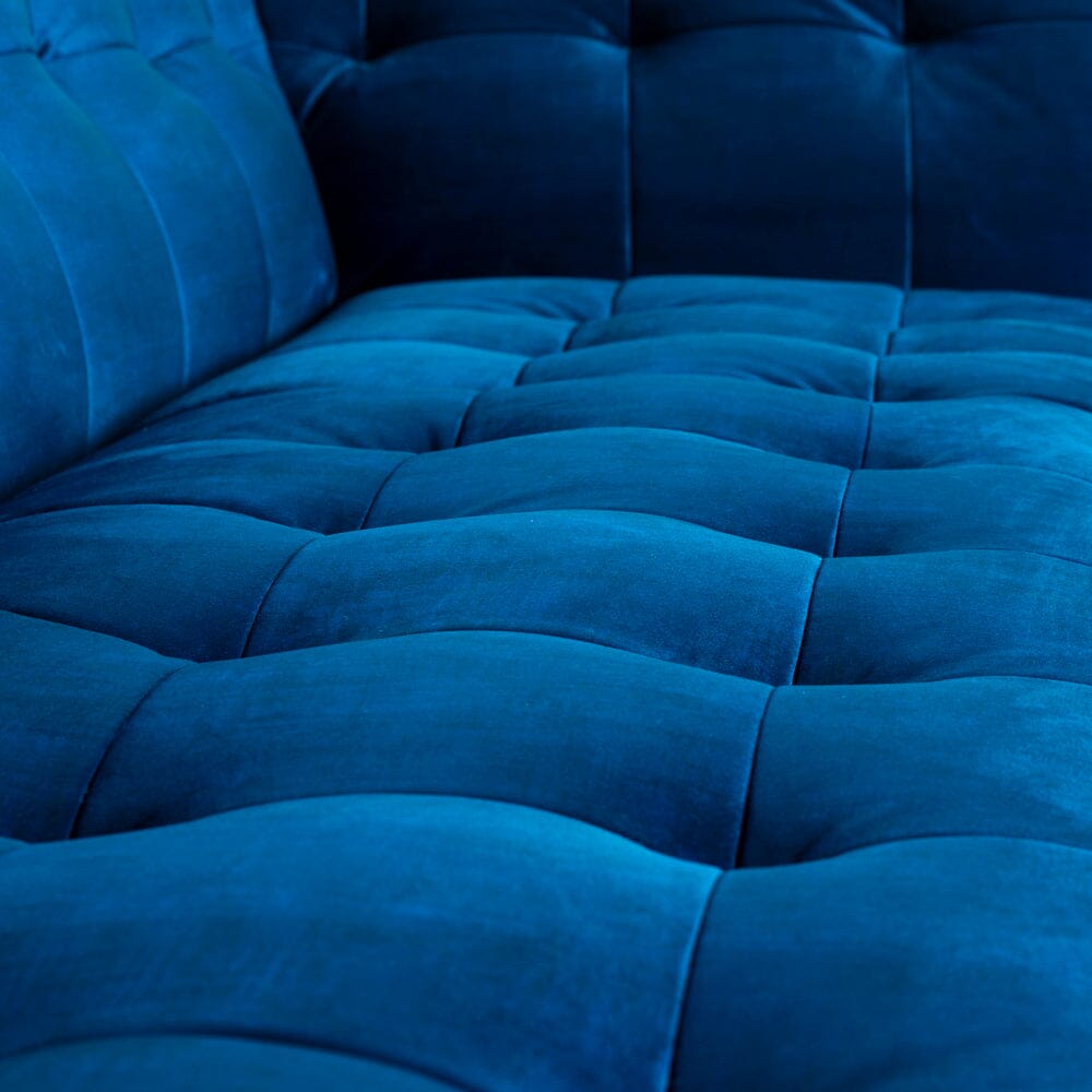 Royal blue recliner store sofa