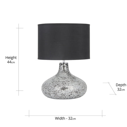 Mosaic Mirror Table Lamp Table Lamp Black & Copper 
