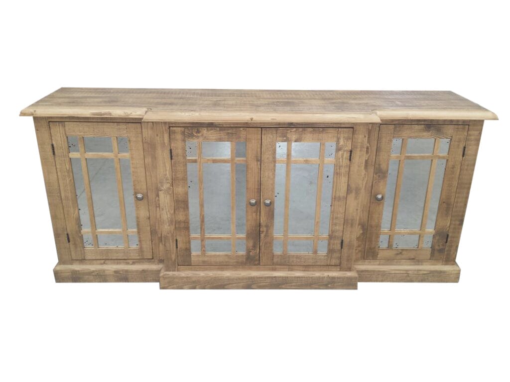 New England Reclaimed Wood Mirrored Sideboard Sideboard FW Homestores 