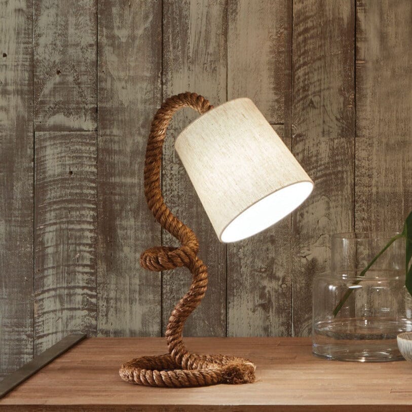 Ceramic Table Lamp Rope Rope and Jute Task Table Lamp – FW Homestores