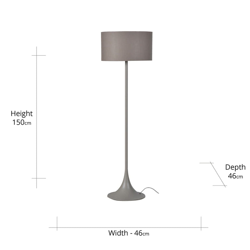 Sandy Grey Floor Lamp Floor Lamp Black & Copper 