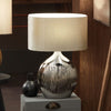 Silver Etched Ceramic Table Lamp Table Lamp Black & Copper 