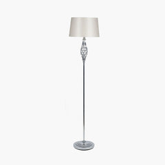 Silver Metal Twist Detail Floor Lamp Floor Lamp Black & Copper 