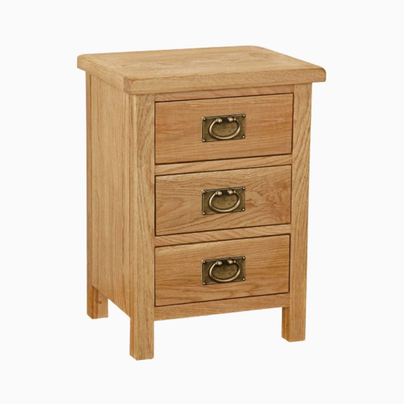 Surrey Oak Compact Bedside Table Bedside Table FWHomestores 