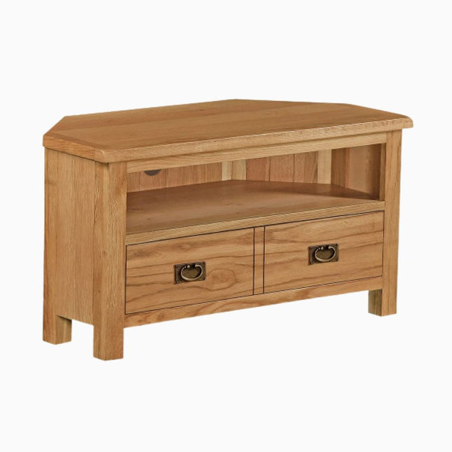 Surrey Oak Compact Corner TV Unit TV Unit Global Home 