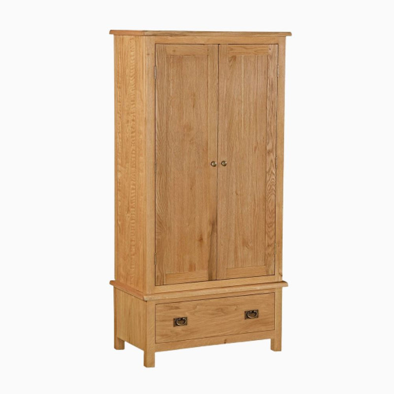 Surrey Oak Compact Gents Wardrobe Wardrobe FWHomestores 