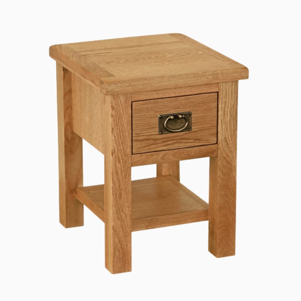 Surrey Oak Compact Lamp Table Lamp Table Global Home 