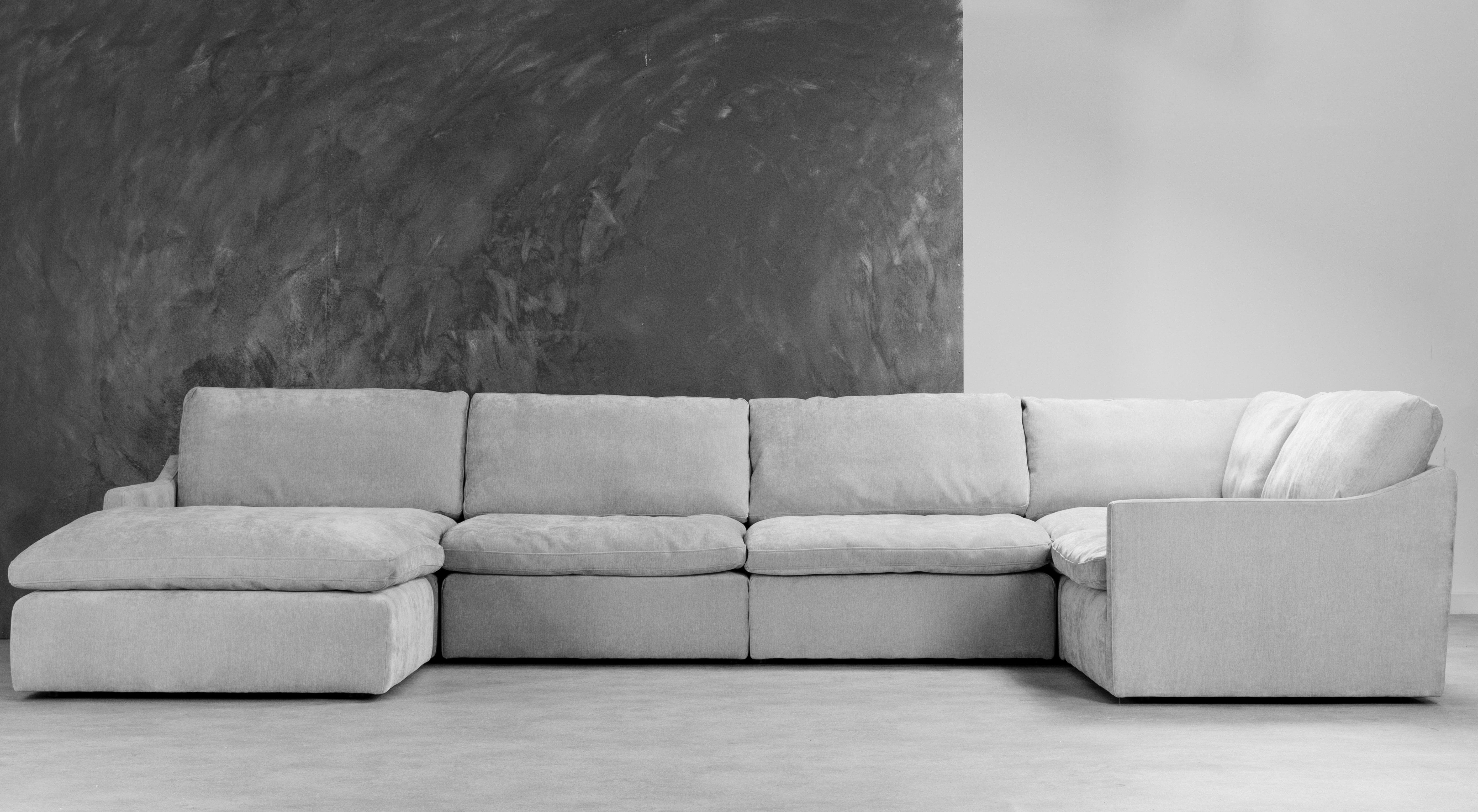 The Cloud Large Corner Sofa Sofa The Cloud Light Grey Right-Hand Facing Yes