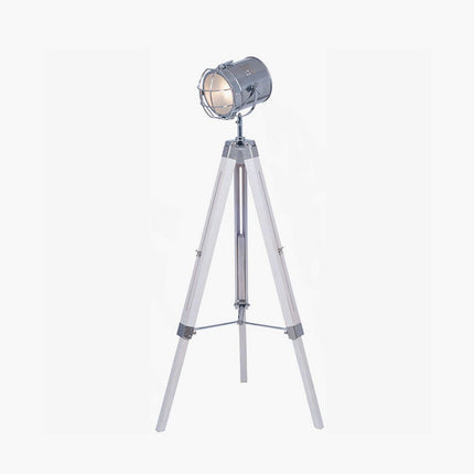 Whitewash Tripod Floor Lamp Floor Lamp Black & Copper 